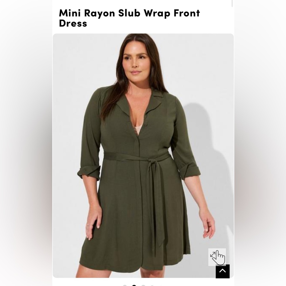 Torrid Mini Rayon Slub Wrap Front dress